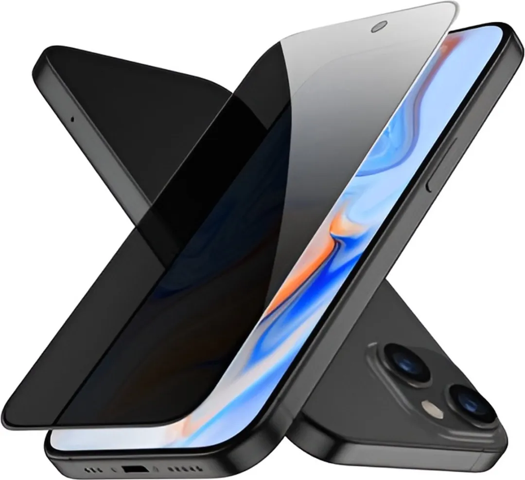 Celly Privacy Screenprotector iPhone 15 - Tempered Glass - afbeelding 2 van 6