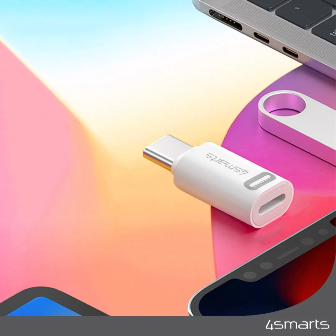4Smarts Apple USB-C naar Lightning Adapter 27W PD - Wit (2 Stuks)