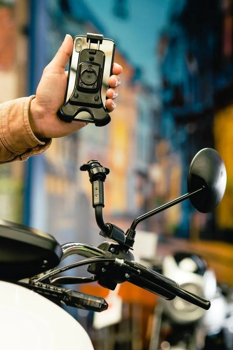 Lampa Opti-Arm Scooterspiegelhouder - Universele Smartphonehouder - Zwart