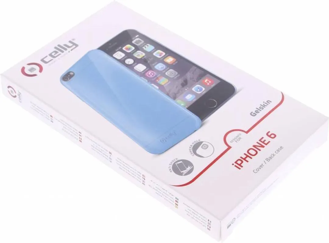 Celly Gelskin Cover iPhone 6 - Blauw - GELSKIN600LB - afbeelding 2 van 2
