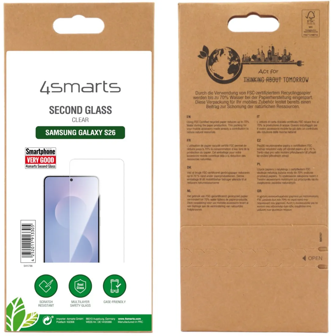 4Smarts 541736 Schermbeschermer Samsung Galaxy S26 - Doorzichtig - afbeelding 5 van 6