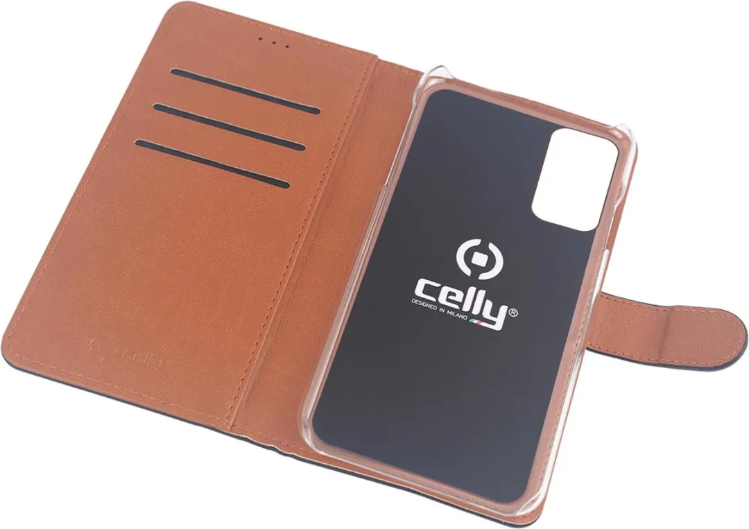 Celly Wally Bookcase Hoesje WALLY949 - Samsung Galaxy A72 - 3 Pasjes - Zwart