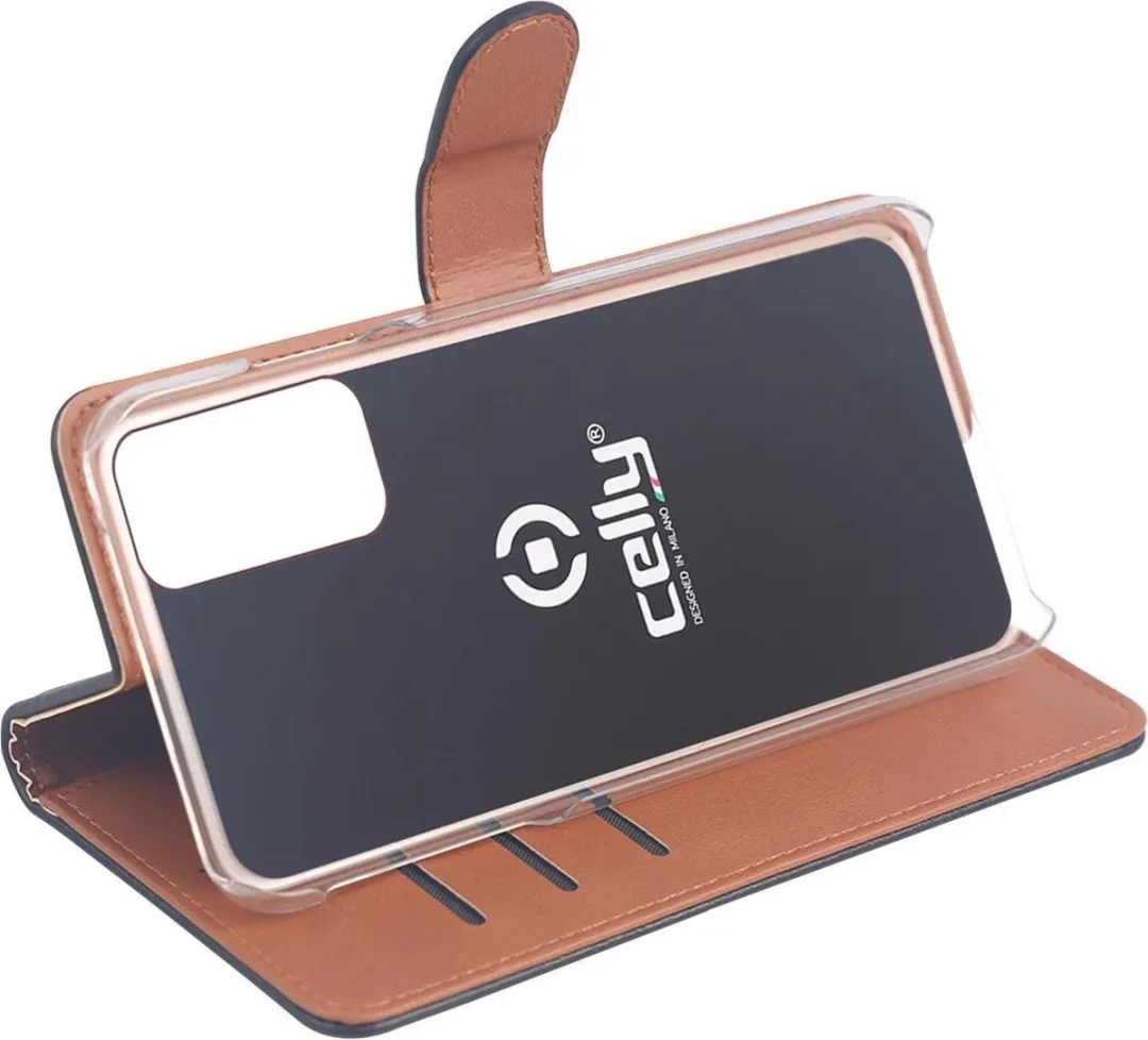 Celly Wally Bookcase Hoesje WALLY949 - Samsung Galaxy A72 - 3 Pasjes - Zwart