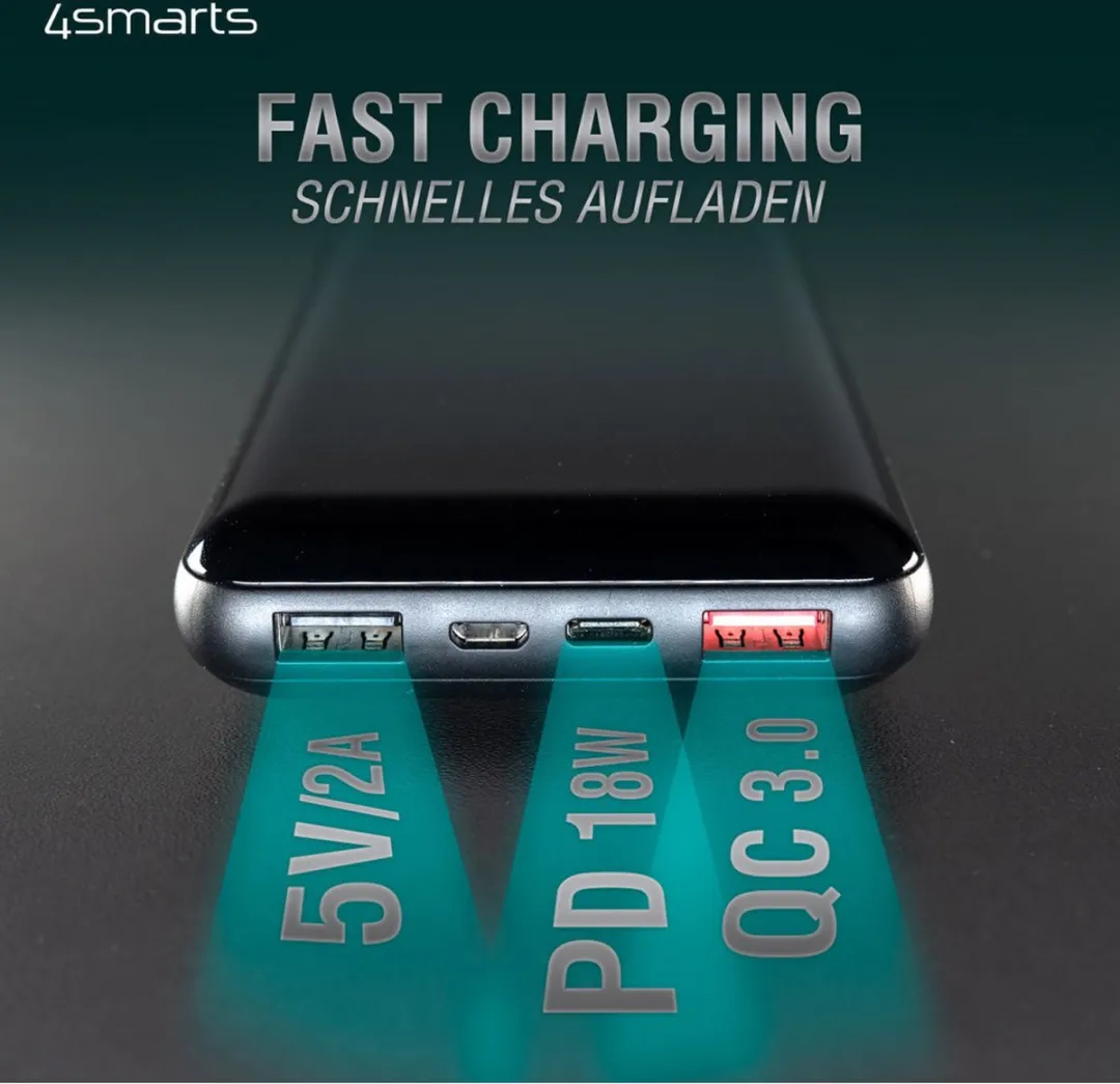 4Smarts VoltHub Ultimate2 459355 Powerbank 10.000mAh - Zwart - afbeelding 6 van 6