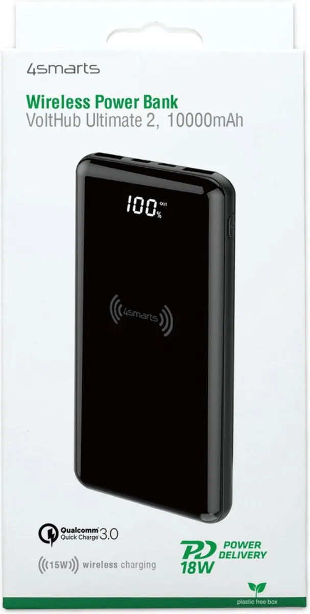 4Smarts VoltHub Ultimate2 459355 Powerbank 10.000mAh - Zwart