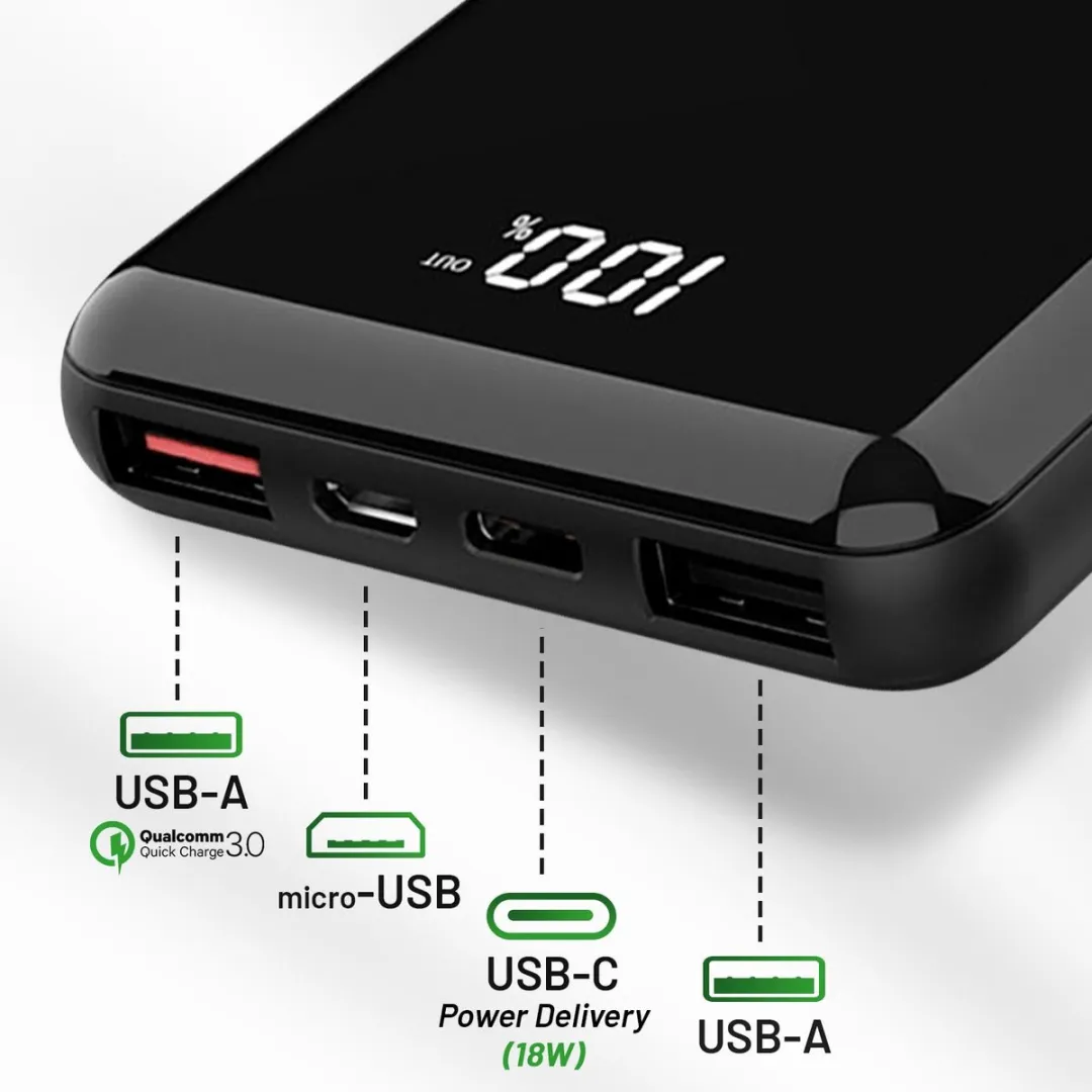 4Smarts VoltHub Ultimate2 459355 Powerbank 10.000mAh - Zwart