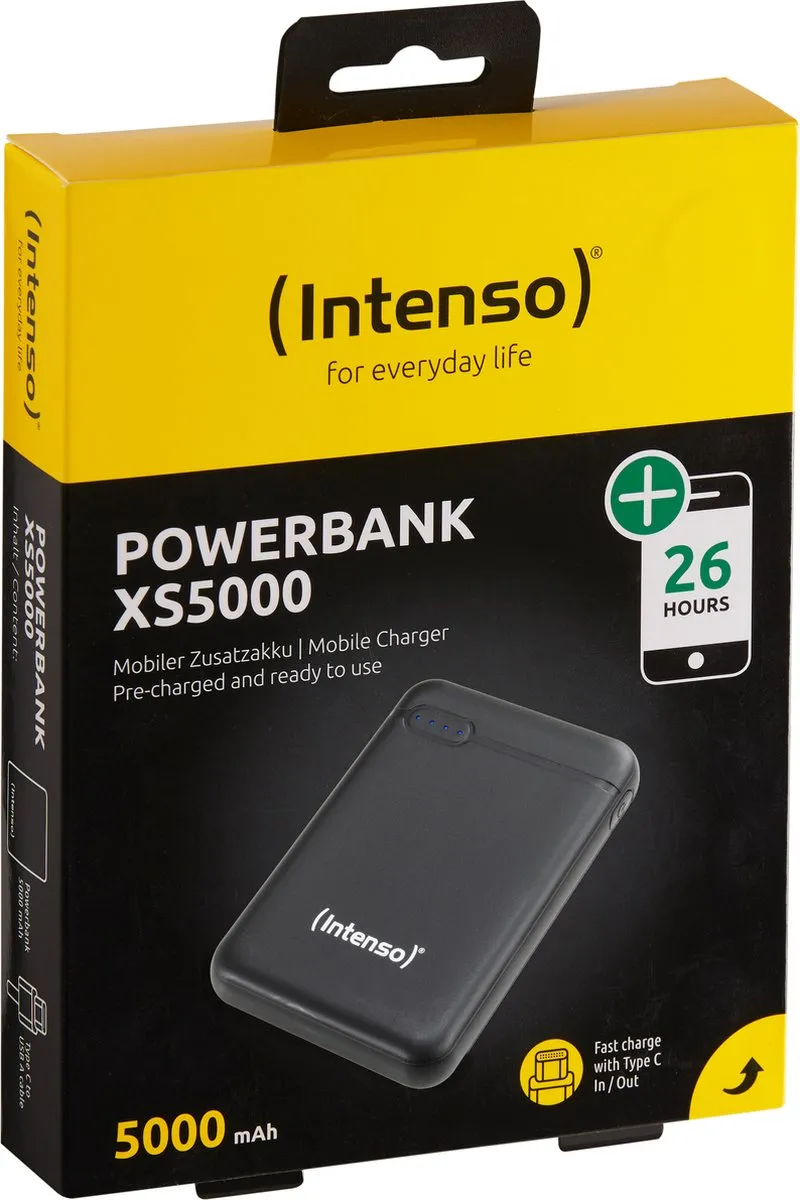 Intenso Powerbank XS5000 5000mAh - USB-A/USB-C - Zwart