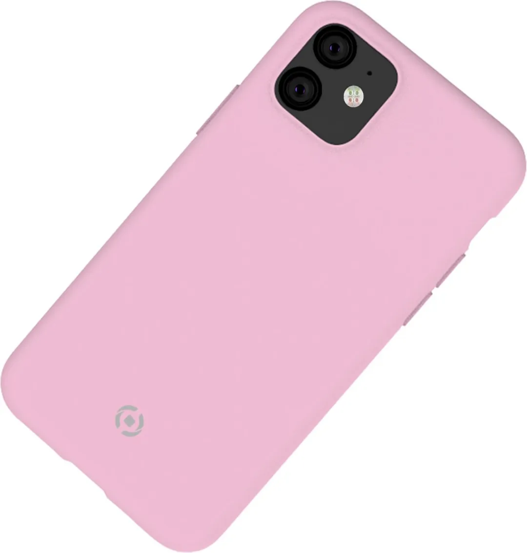 Celly Feeling Silicone Back Cover iPhone 11 - Roze