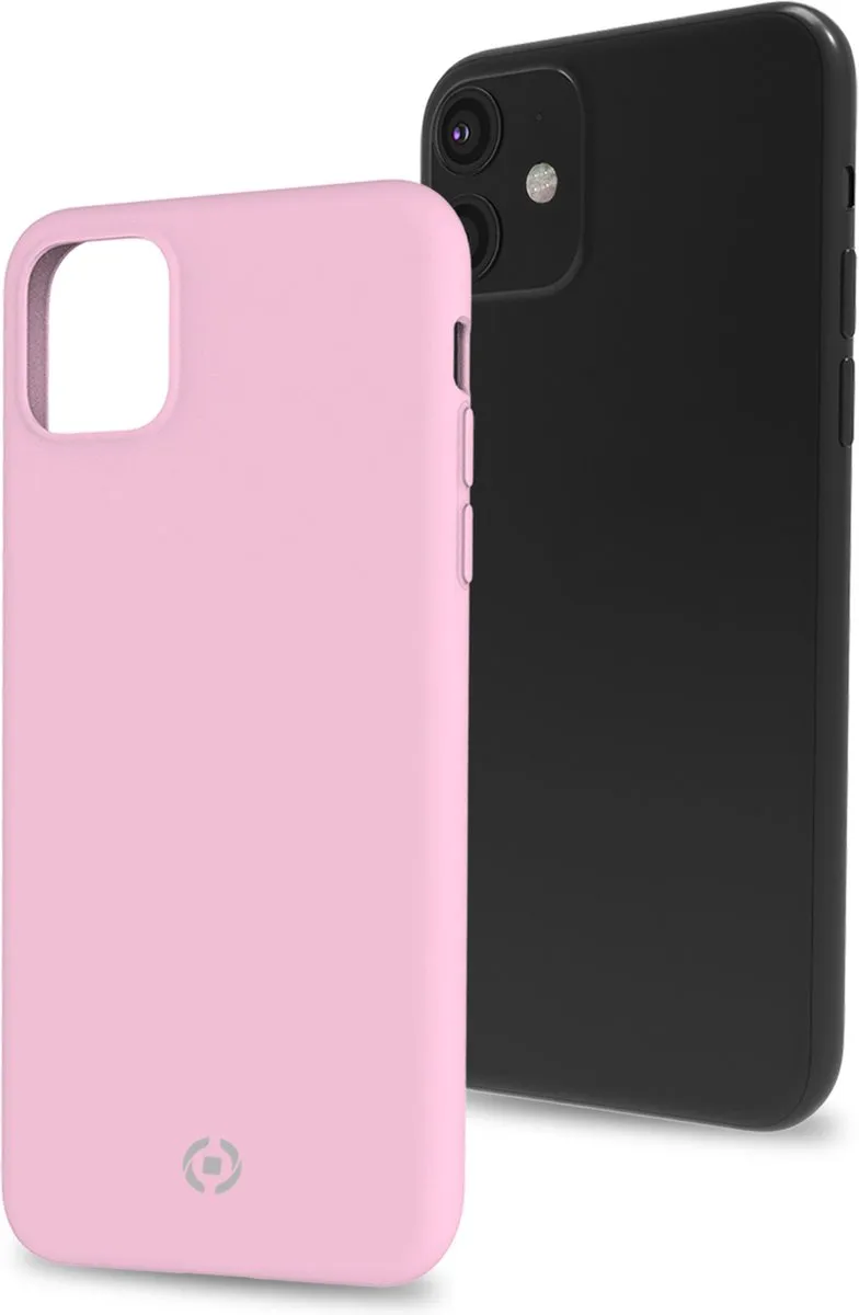 Celly Feeling Silicone Back Cover iPhone 11 - Roze