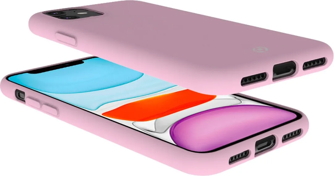 Celly Feeling Silicone Back Cover iPhone 11 - Roze - afbeelding 6 van 6