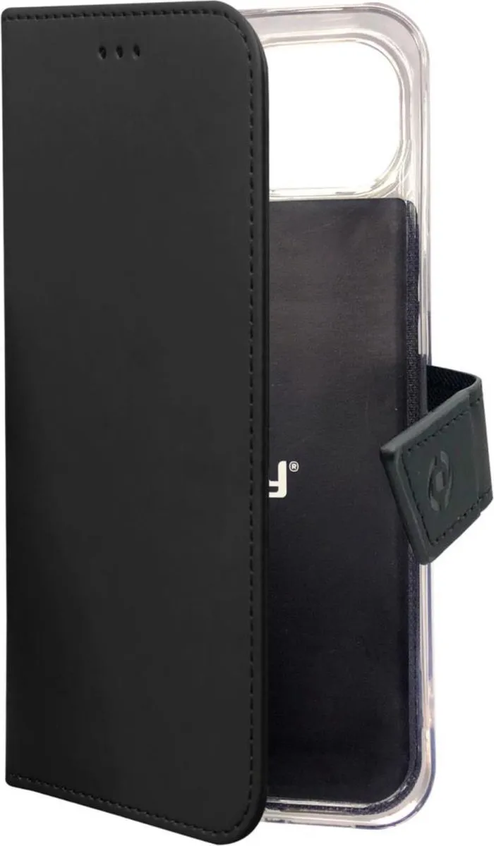 Celly Wally Bookcase Hoesje WALLY1026 - iPhone 14 Plus - Kunstleer - Zwart