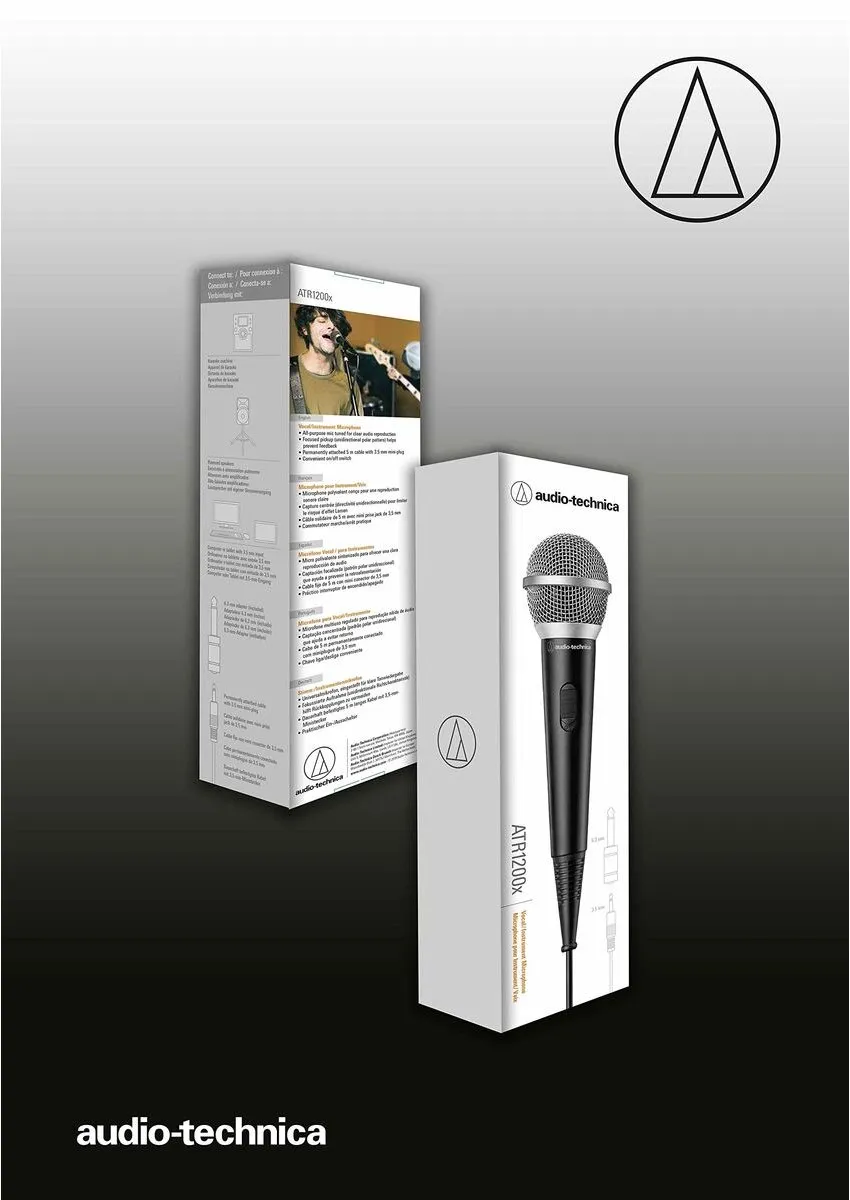 Audio-Technica ATR1200X microfoon Zwart Microfoon met bevestigingsclip