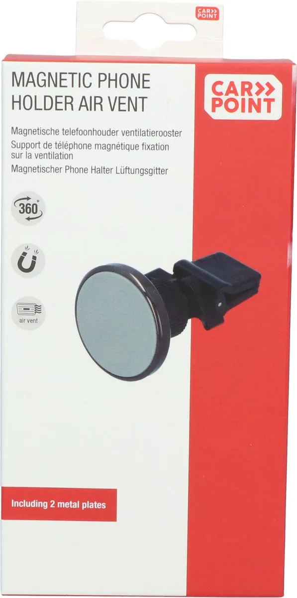 Carpoint Magnetische Telefoonhouder Ventilatieroosterhouder - Zwart