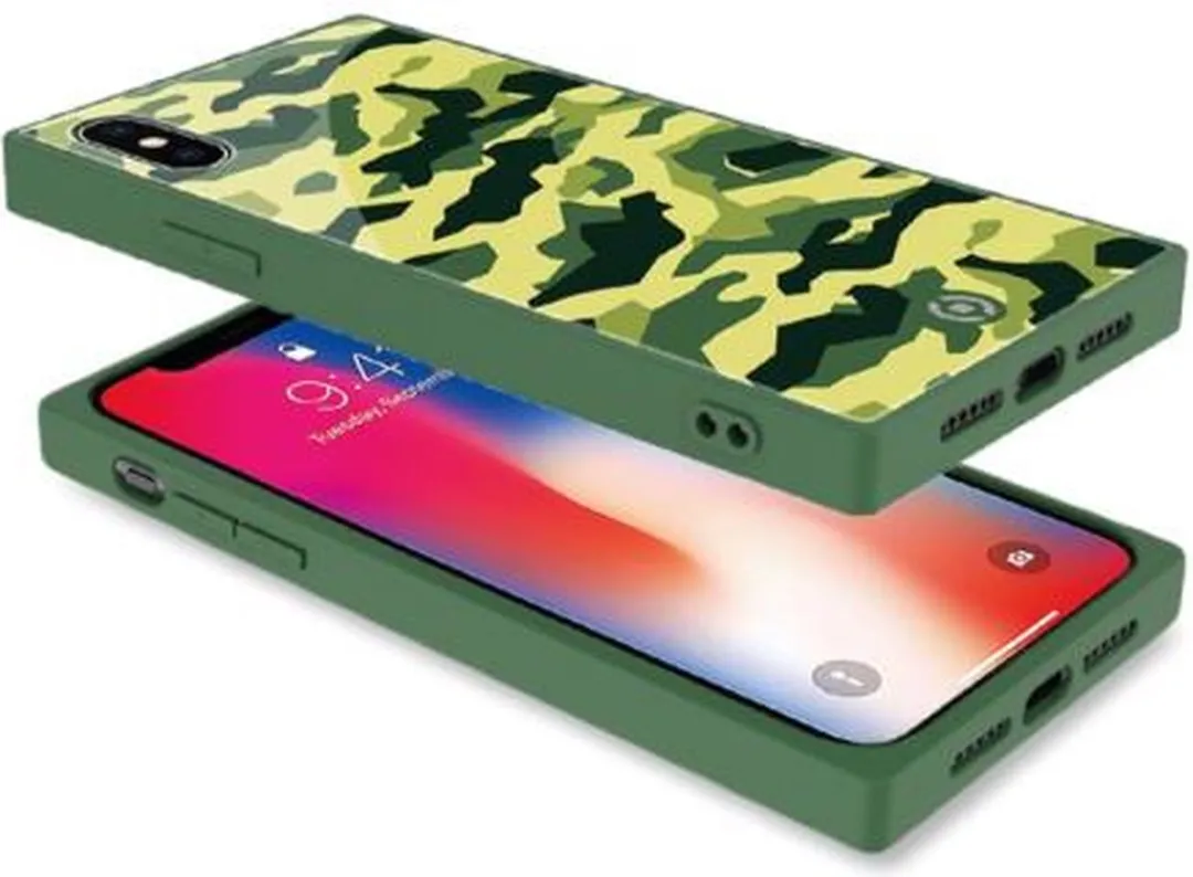 Celly Telefoonhoes Diamond Square iPhone X/Xs - Groen