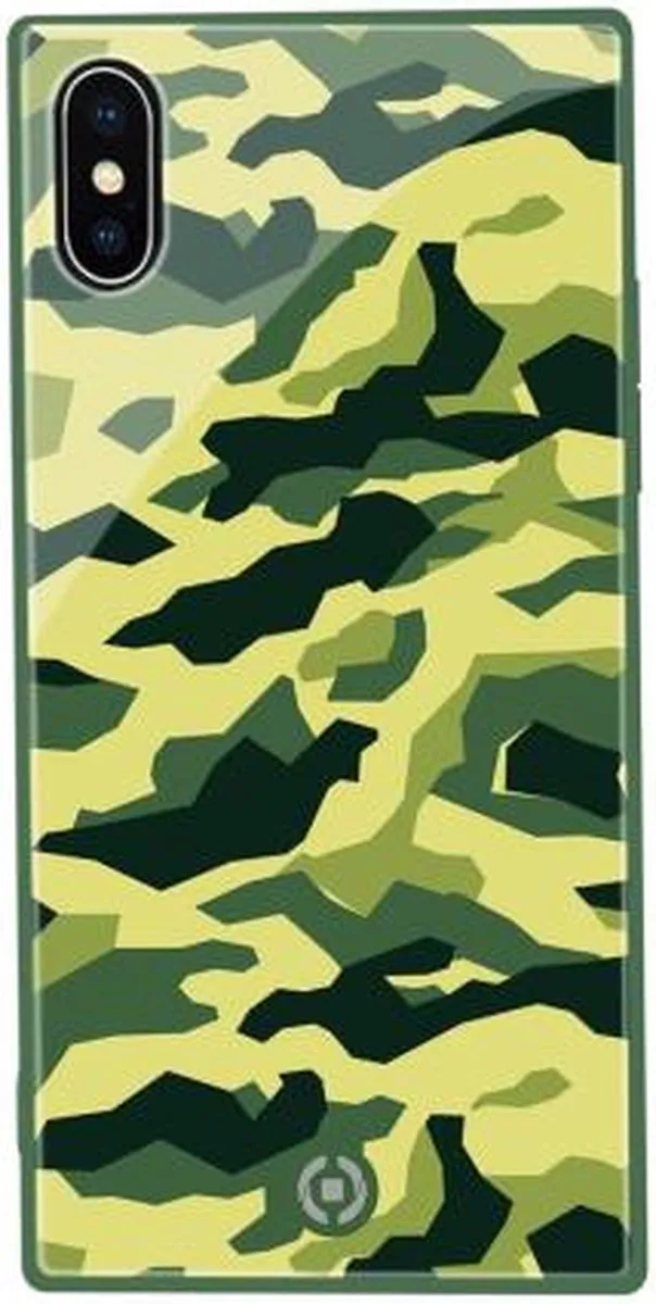Celly Telefoonhoes Diamond Square iPhone X/Xs - Groen