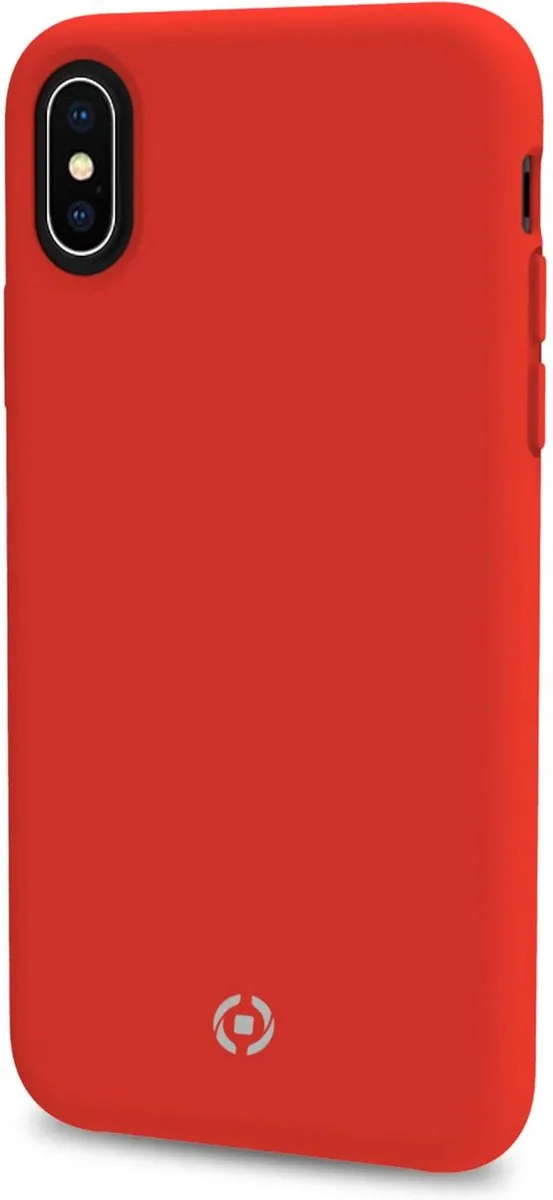 Celly Feeling Back Cover iPhone X/XS Siliconen Rood FEELING900RD