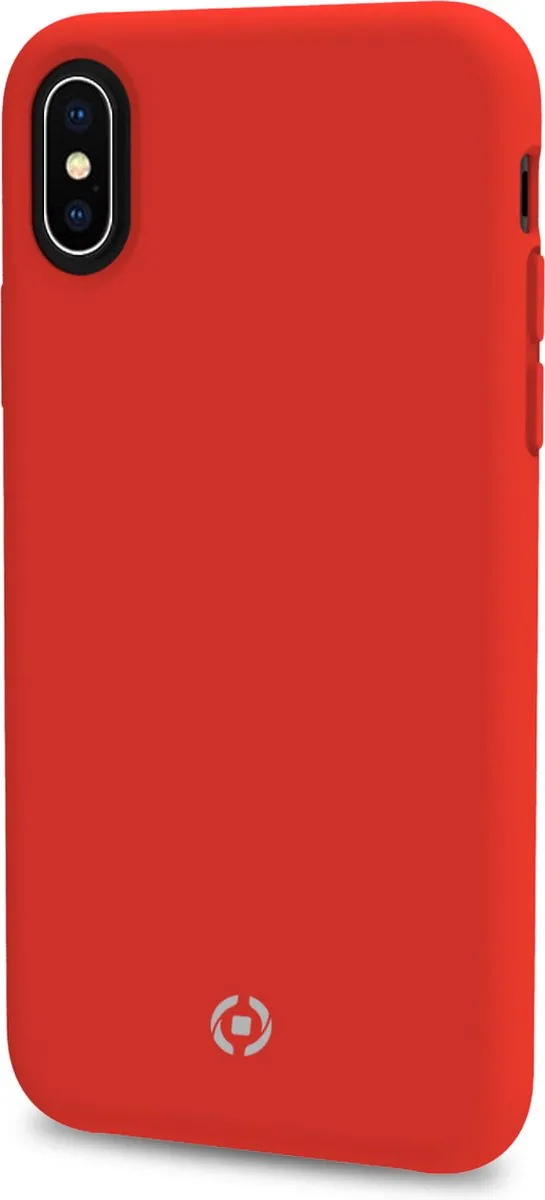 Celly Feeling Back Cover iPhone X/XS Siliconen Rood FEELING900RD