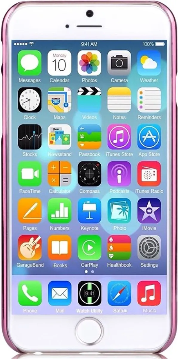 COMMA bloemen geschikt voor iPhone 6 6s hoesje - Swarovski kristallen - Lila Paars Chroom