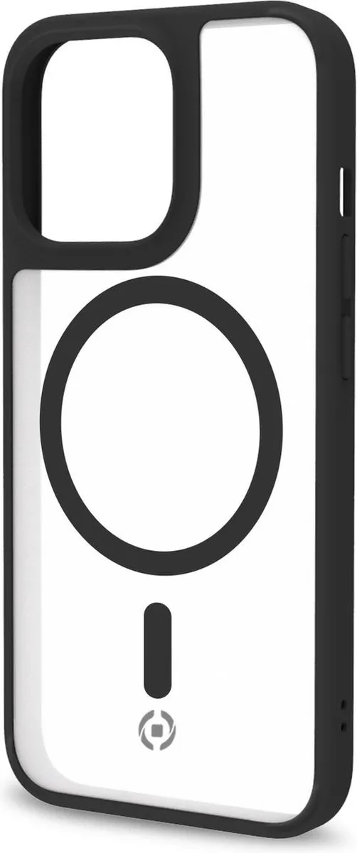 Celly MagMatt Siliconen Hoesje iPhone 14 Pro Max - Transparant/Zwart