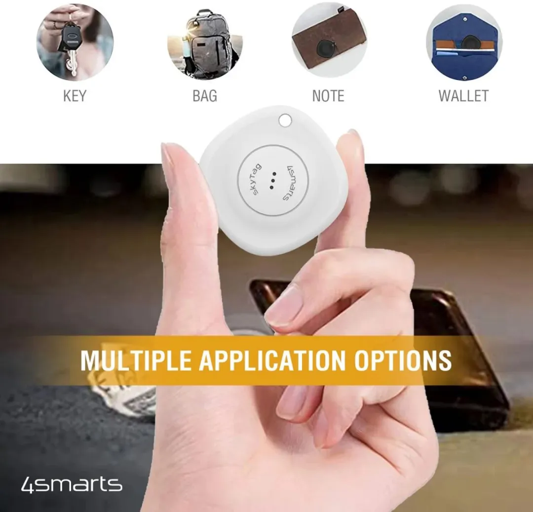 4Smarts SkyTag Bluetooth Tracker met Hoesje - Zwart - afbeelding 5 van 6