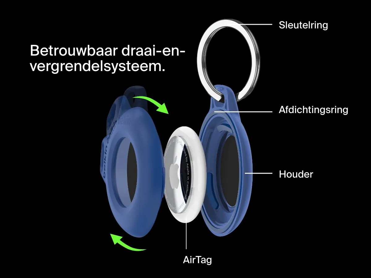 Belkin Waterdichte AirTag-houder - Blauw