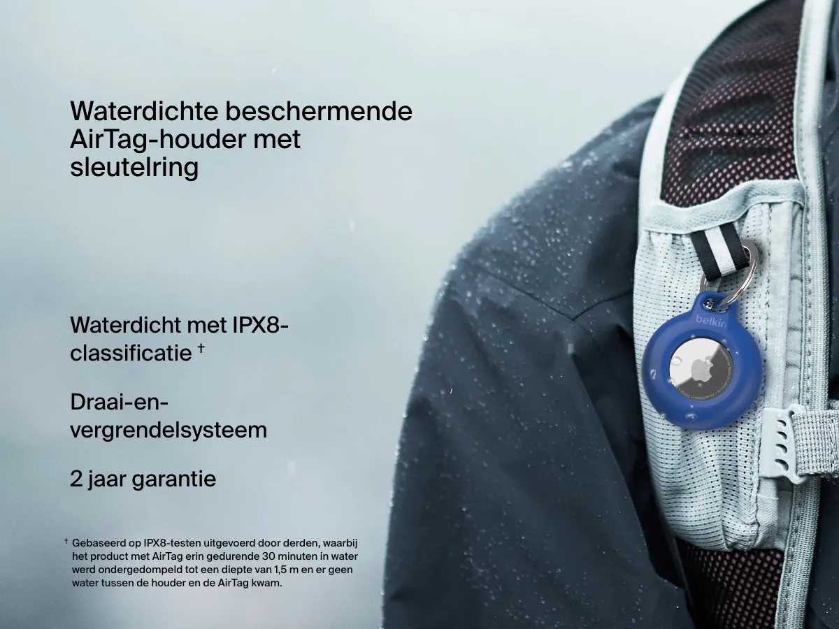 Belkin Waterdichte AirTag-houder - Blauw