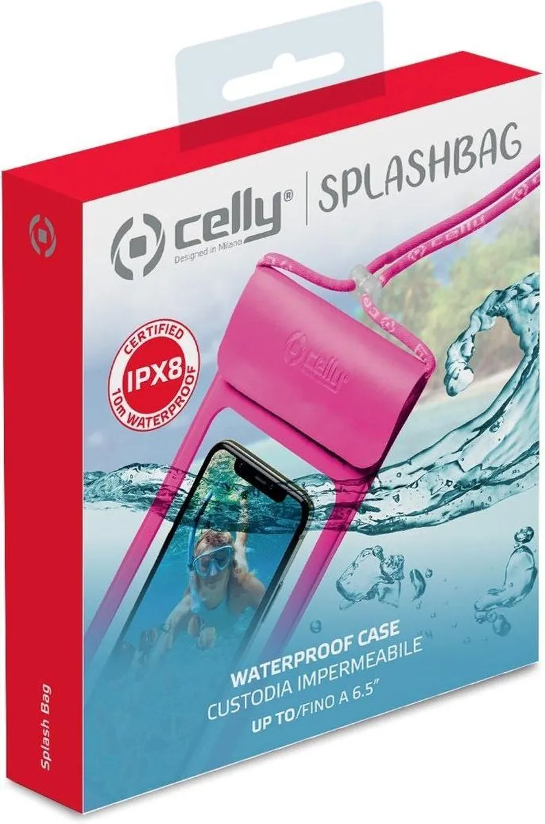 Celly Splashbag Beschermhoes XL - Roze