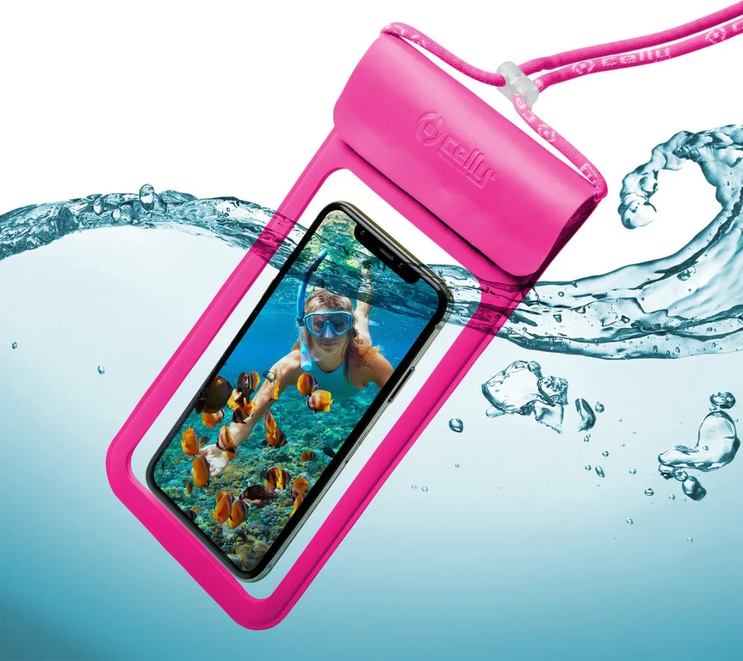 Celly Splashbag Beschermhoes XL - Roze