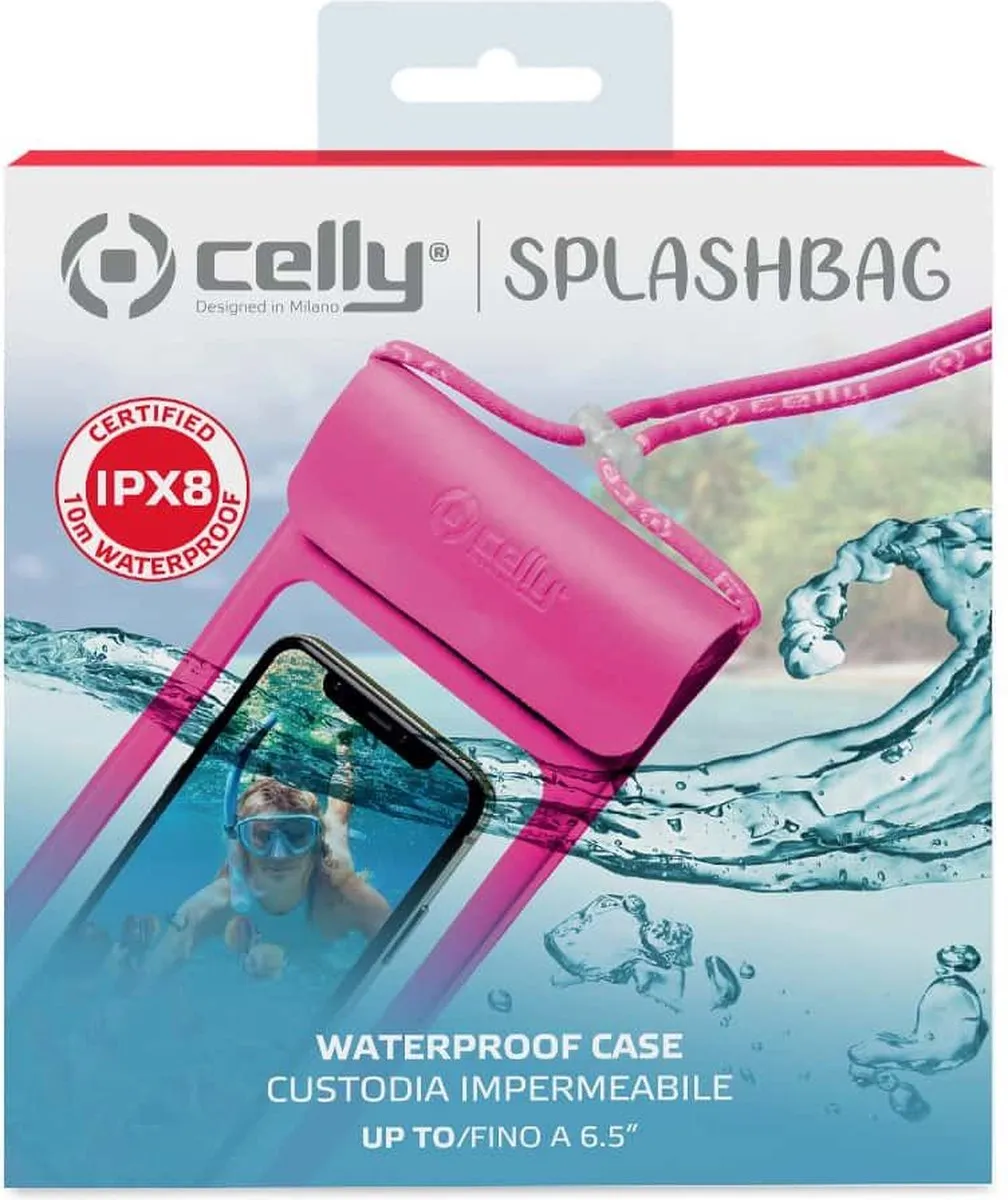 Celly Splashbag Beschermhoes XL - Roze