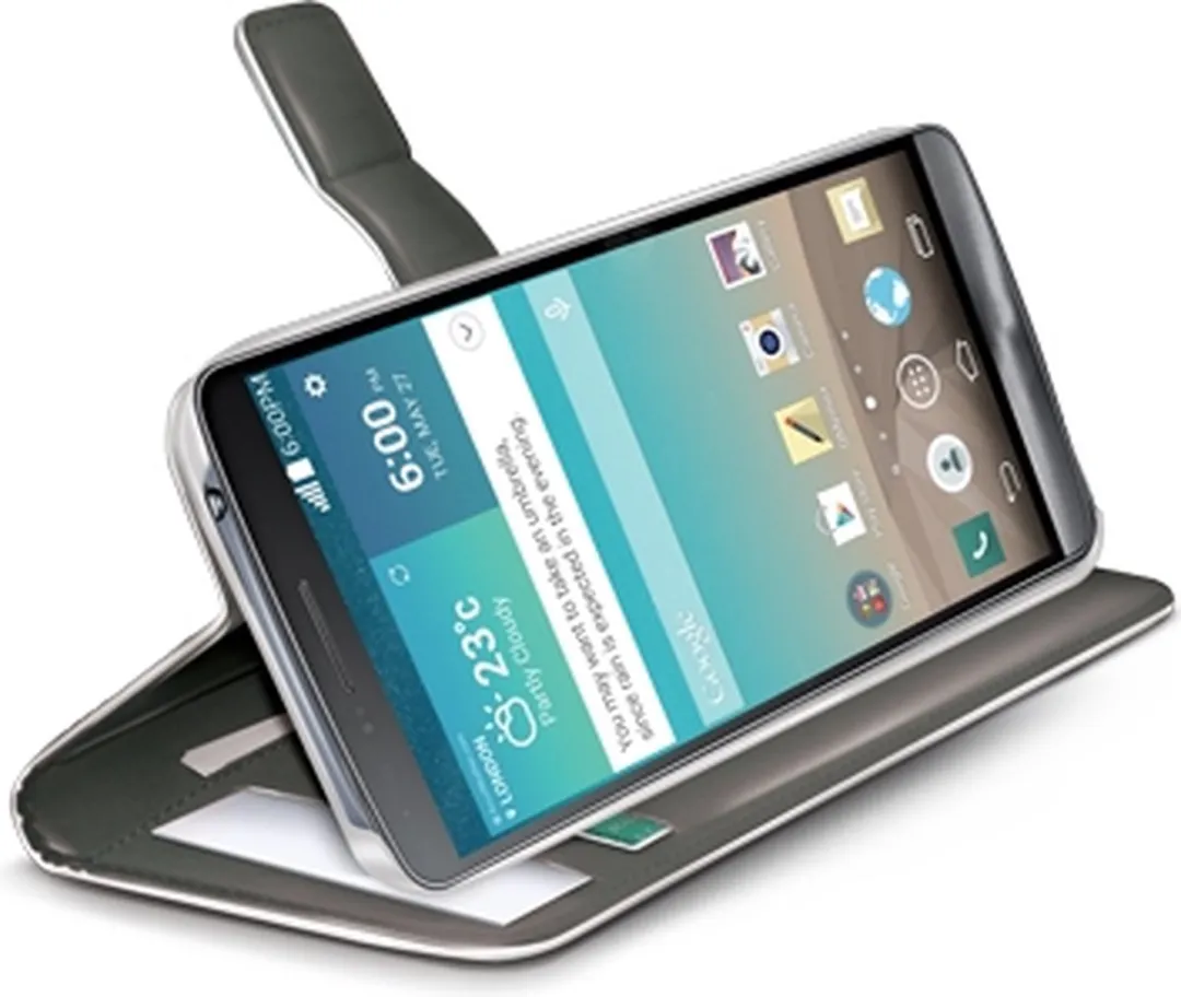 Celly LG G3 Wally Folio Case WALLY418WH - Wit - afbeelding 2 van 3