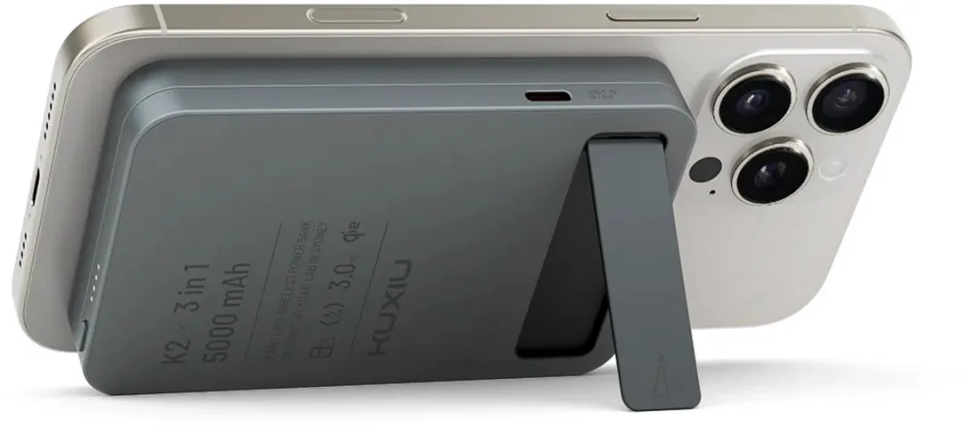 Ugreen KUXIU K2 Qi2 15W MagSafe Powerbank 5000mAh - Grijs - afbeelding 3 van 6