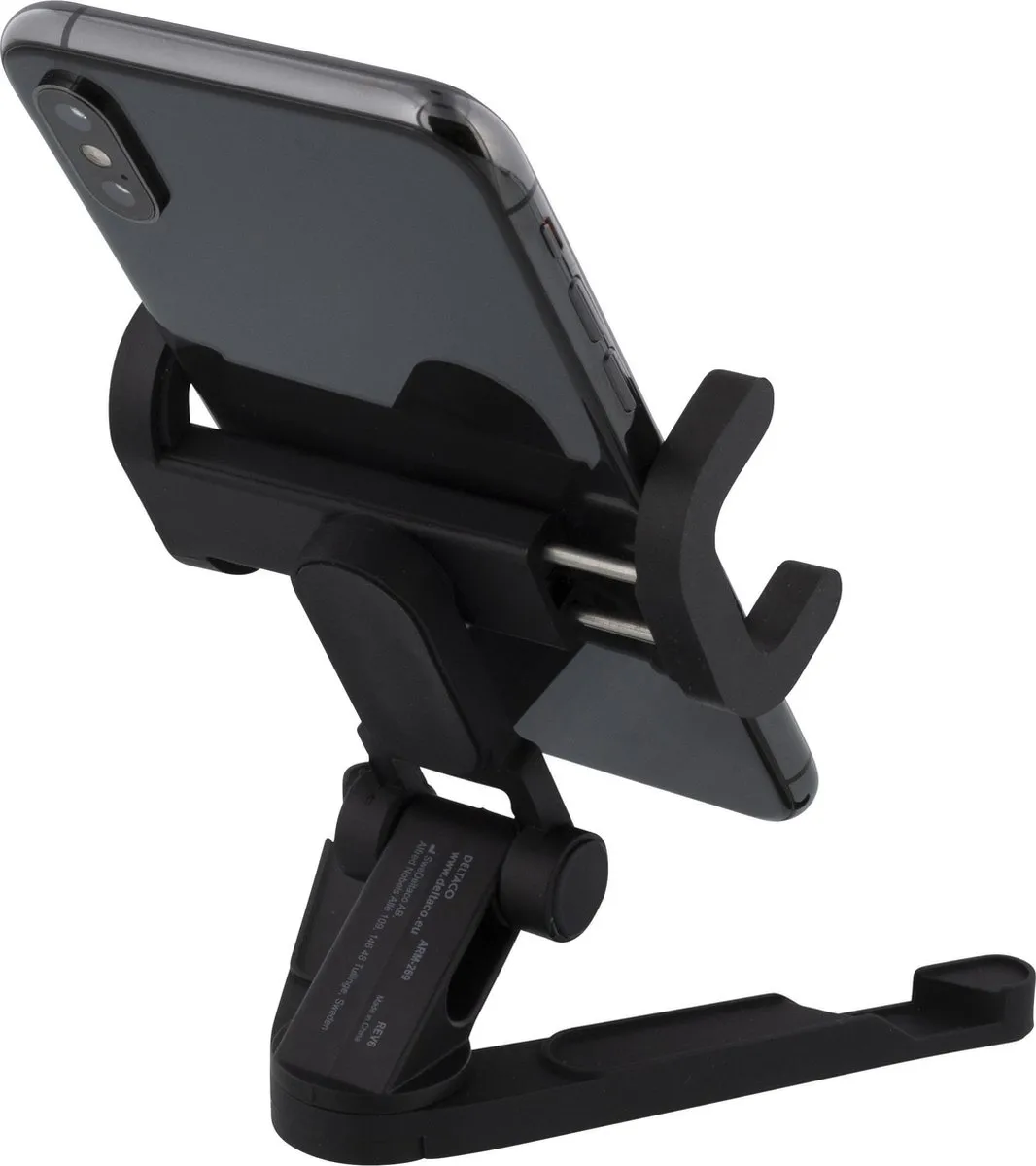 Deltaco ARM-269 Universele Smartphonehouder - 360° Rotatie - Zwart