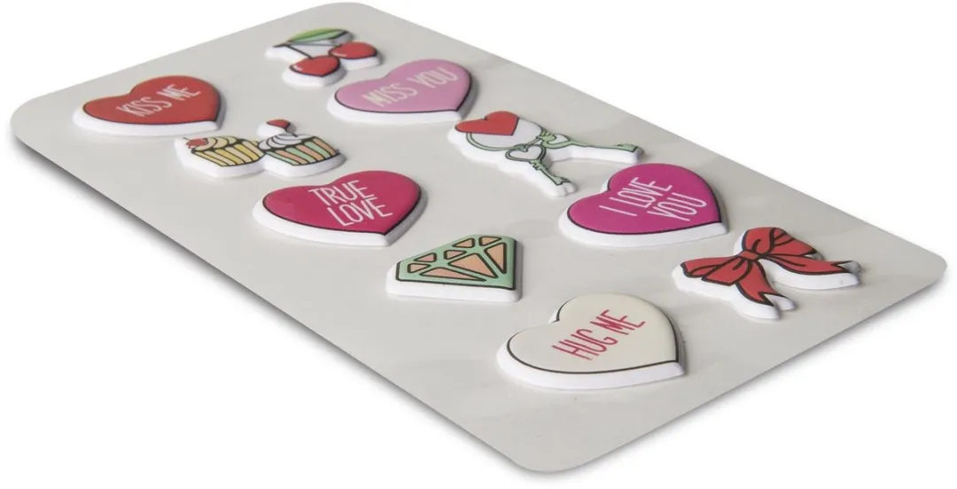 Celly 3D Stickers Harten - Set van 10