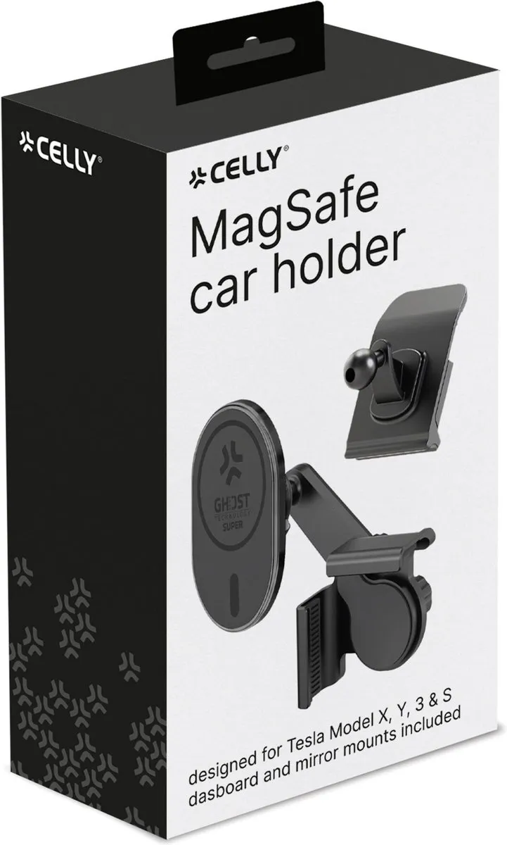Celly Ghost SuperMag Tesla Telefoonhouder - MagSafe - 360° Draaibaar - Zwart - afbeelding 6 van 6