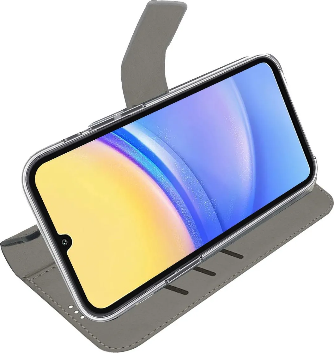 Celly Wally Bookcase Hoesje Samsung Galaxy A15 - Zwart