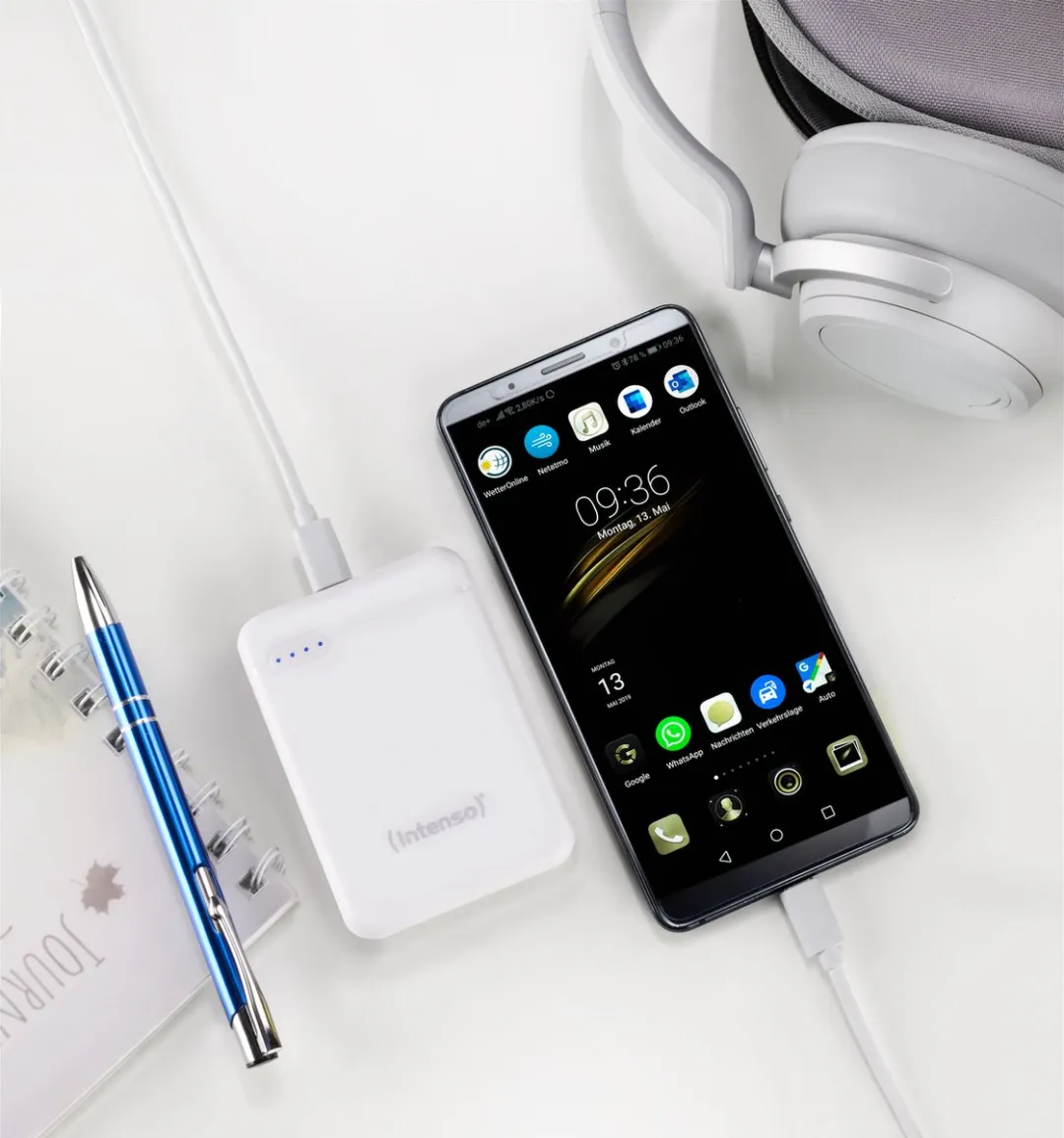 Intenso Powerbank XS5000 5000mAh - USB-A/USB-C - Wit