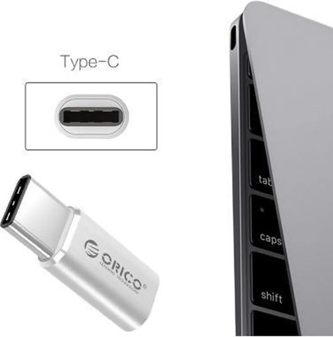 ORICO ORI-CTM1 USB-C naar Micro USB Adapter - Zilver