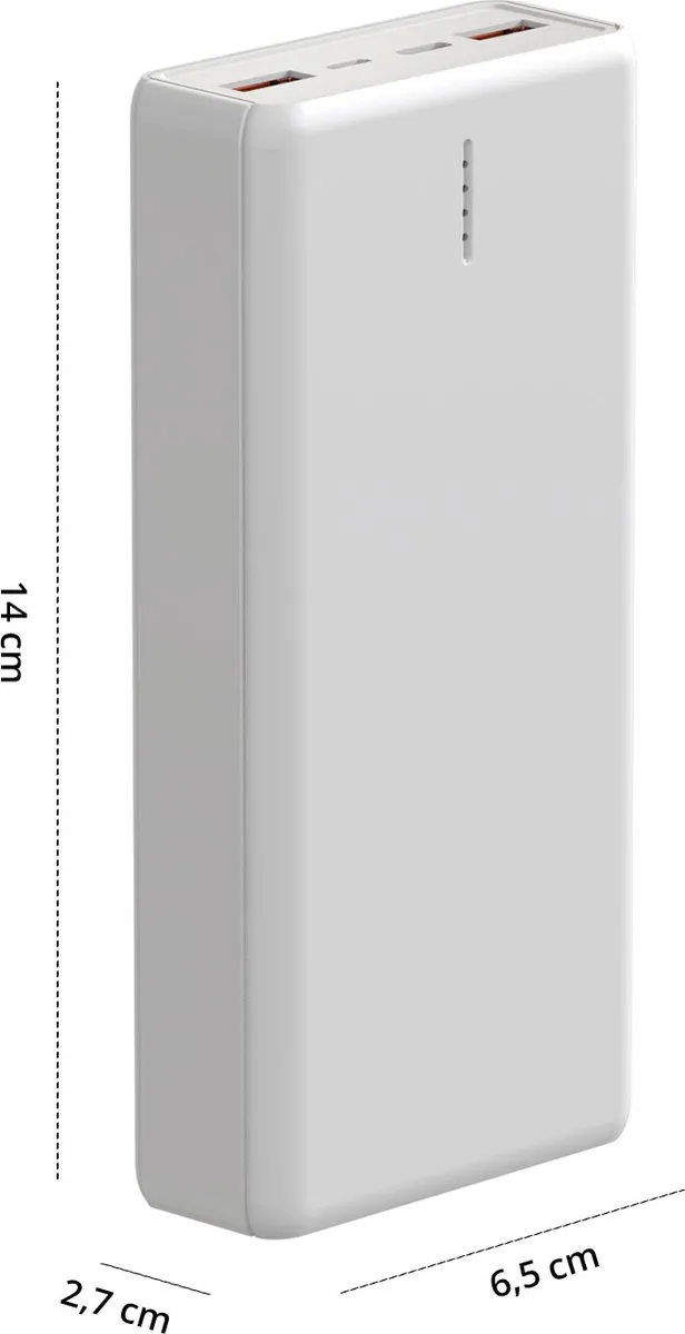 FlinQ Powerbank FQC8332 20.000mAh - Wit