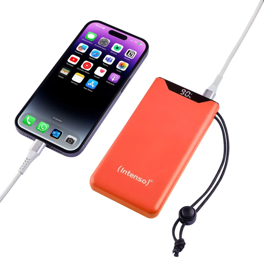 Intenso F10000 Powerbank 10.000mAh - 2x USB - 20W - Oranje