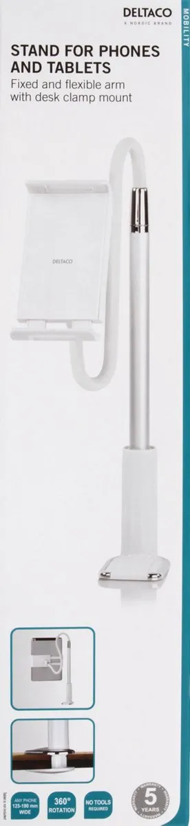 Deltaco ARM-277 Smartphonehouder - Universeel 10.6" - Wit