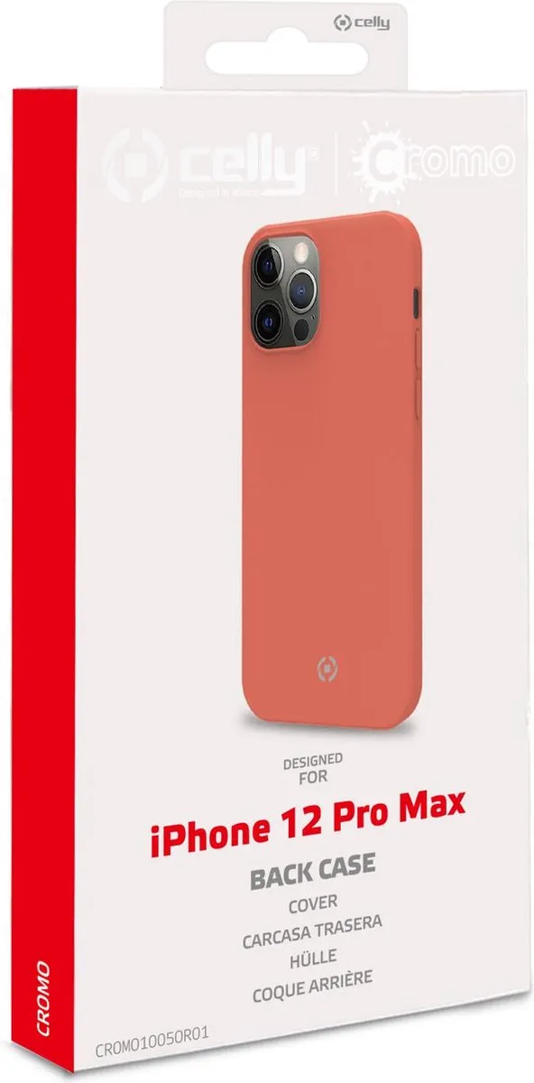 Celly iPhone 12 Pro Max Hoesje - Coral - CROMO1005OR01