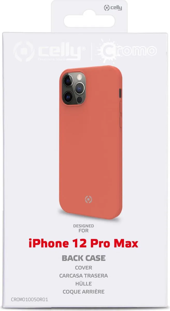Celly iPhone 12 Pro Max Hoesje - Coral - CROMO1005OR01