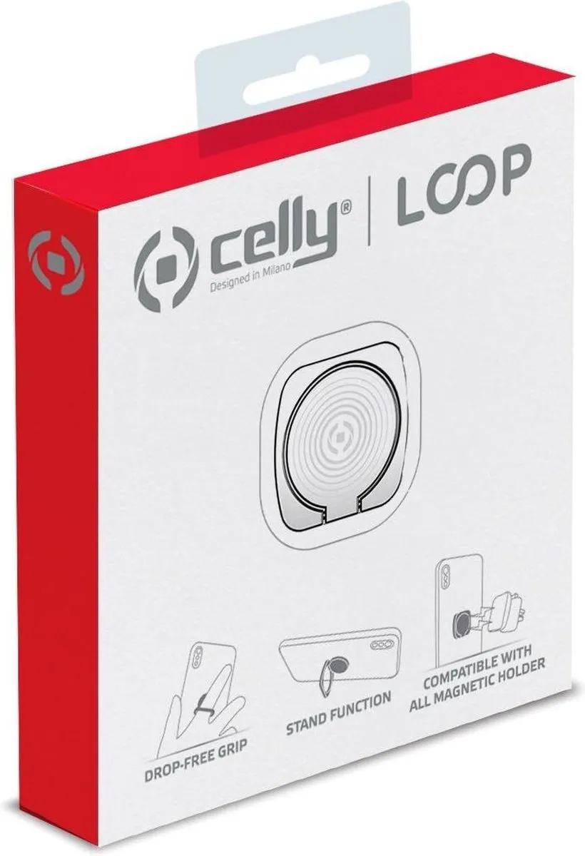 Celly Universele Smartphonehouder Loop 8021735745679 - Zilver