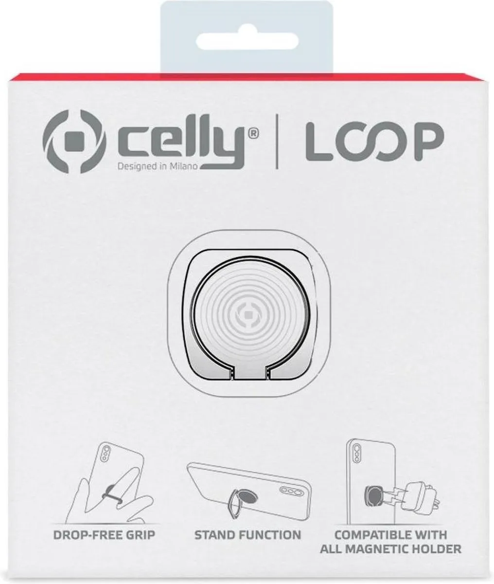 Celly Universele Smartphonehouder Loop 8021735745679 - Zilver - afbeelding 6 van 6