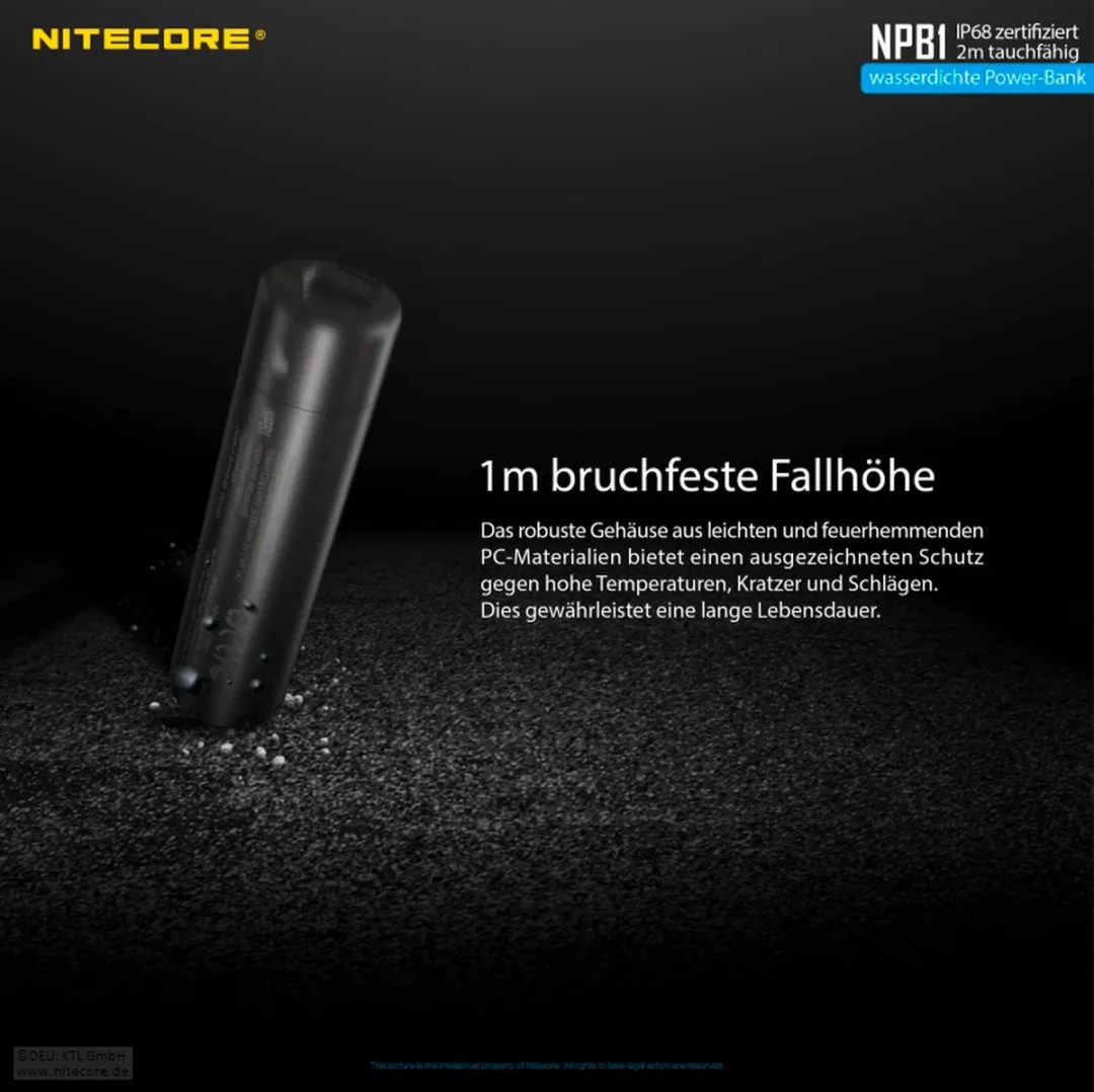 Nitecore NPB1 Powerbank 5000mAh - 18W - Zwart