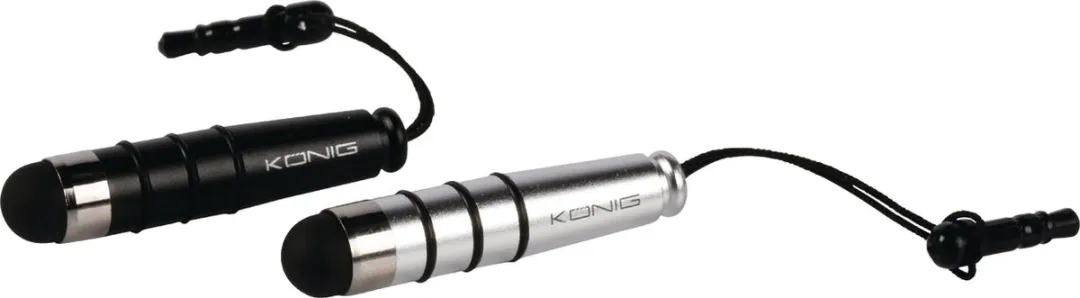 Konig CS2STYL100 Stylus - 2 Stuks - Zilver/Zwart