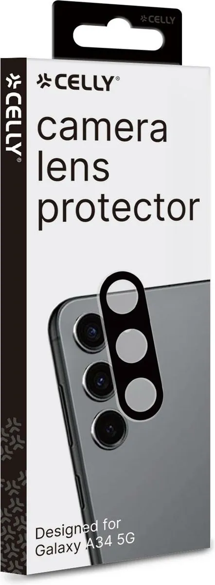 Celly CAMERALENS1036 Lensbeschermer - Samsung Galaxy A34 5G - Zwart/Transparant