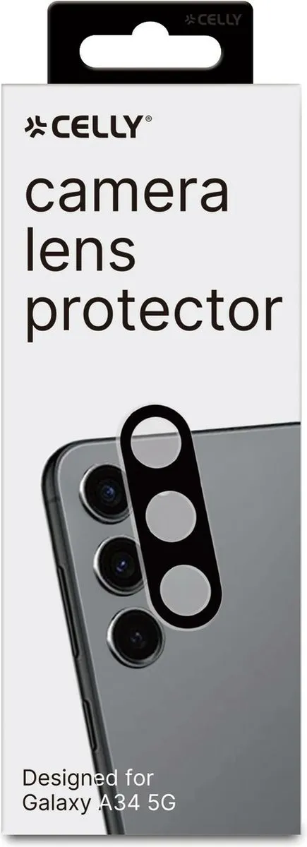 Celly CAMERALENS1036 Lensbeschermer - Samsung Galaxy A34 5G - Zwart/Transparant