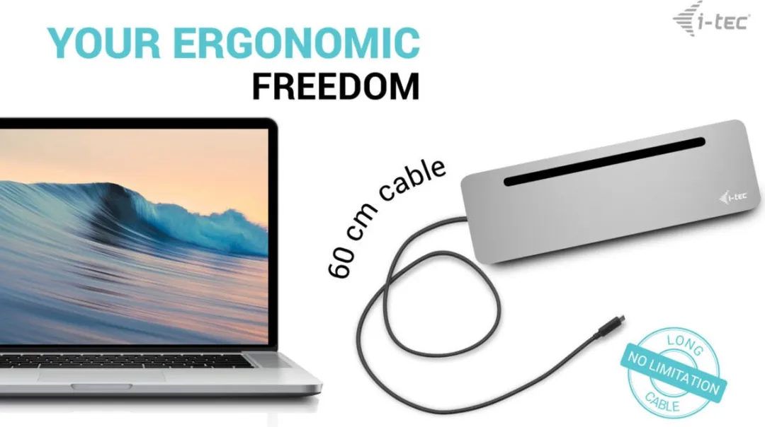 I-tec C31FLAT2PDPRO Laptopdock - USB 3.2 Gen 1 - Zilver