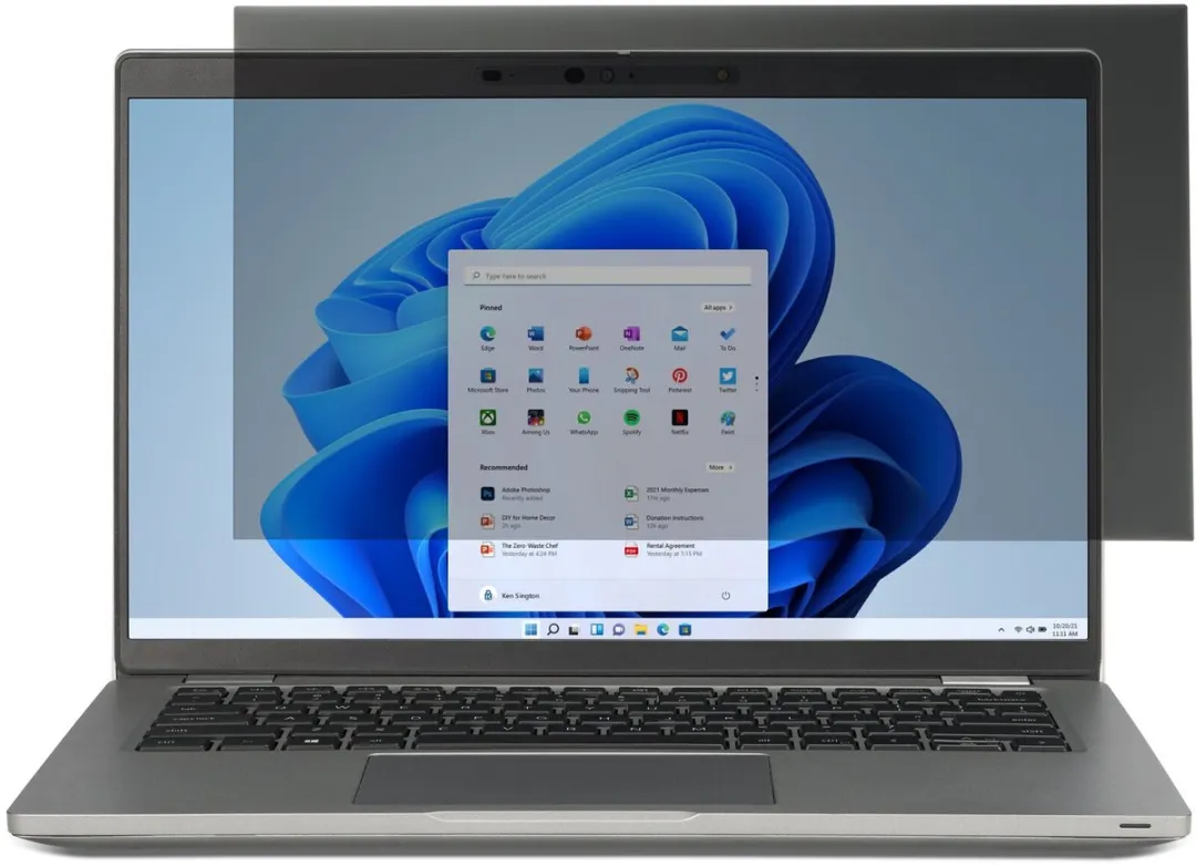 Kensington 628199 Privacyfolie Laptop 15,6" - 16:9 - Zwart/Transparant - afbeelding 6 van 6